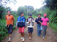 teenagers during a photo hike