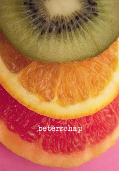 Fair Trade Photo Greeting Card Colour image, Fruit, Horizontal, Kiwi, Orange, Peru, South America