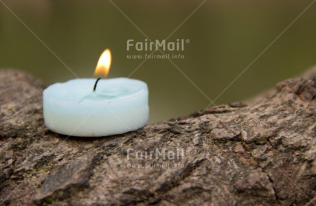 Fair Trade Photo Candle, Christmas, Colour image, Condolence-Sympathy, Flame, Horizontal, White