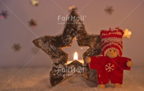 Fair Trade Photo Candle, Christmas, Colour image, Flame, Horizontal, Star