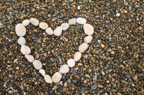 Fair Trade Photo Beach, Closeup, Colour image, Day, Heart, Love, Mothers day, Outdoor, Peru, Shell, South America, Stone, Valentines day