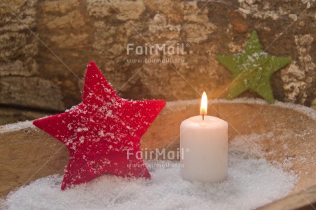 Fair Trade Photo Candle, Christmas, Colour image, Green, Horizontal, Peru, Red, Snow, South America, Star