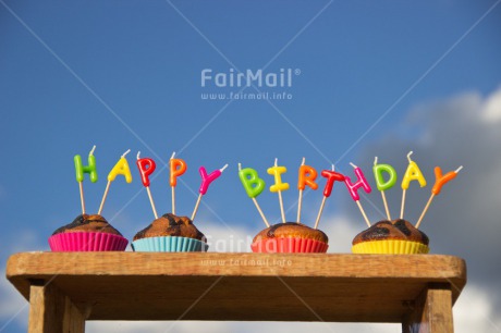 Fair Trade Photo Birthday, Colour image, Cupcake, Horizontal, Letter, Peru, South America