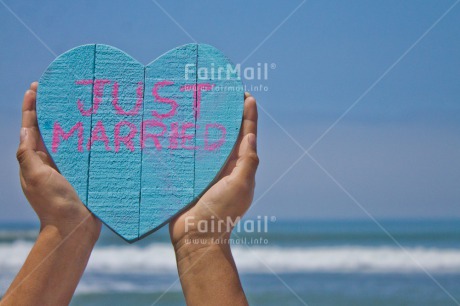 Fair Trade Photo Colour image, Heart, Horizontal, Letter, Love, Marriage, Peru, Sea, South America, Wedding
