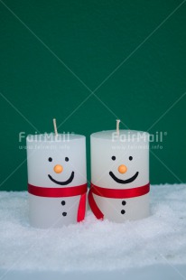 Fair Trade Photo Candle, Christmas, Colour image, Green, Peru, Red, Smile, Snowman, South America, Vertical, White