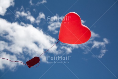 Fair Trade Photo Blue, Clouds, Colour image, Heart, Horizontal, Love, Peru, Red, Sky, South America, Summer, Valentines day, White