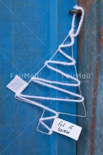 Fair Trade Photo Blue, Christmas, Christmas decoration, Christmas tree, Colour, Colour image, Letter, Nature, Object, Peru, Place, Rope, South America, Text, Tree, Vertical