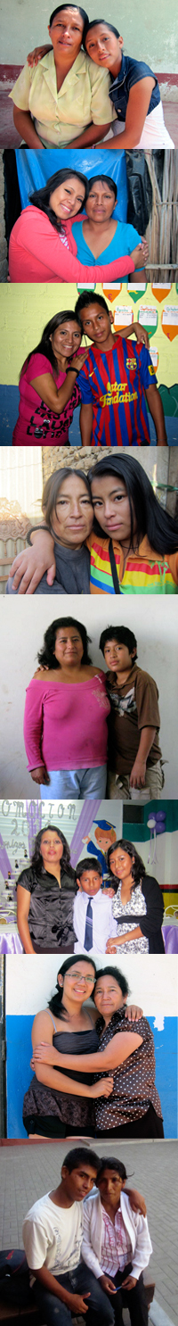 FairMail Peru teenagers with their mothers