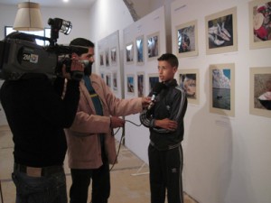 Monim being interviewed for the national television