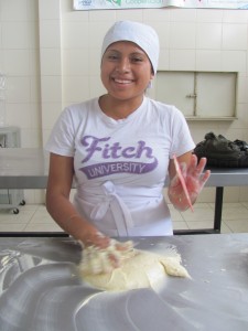 Betty making some delicious dough