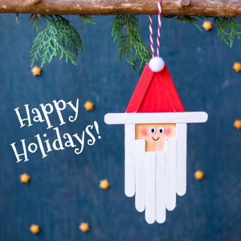 Fair Trade Photo Greeting Card Christmas, Christmas decoration, Christmas tree, Santa