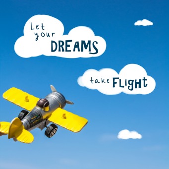 Fair Trade Photo Greeting Card Adventure, Airplane, Clouds, Dreams, Friend, Friendship, Goal, Goals, Good luck, Good trip, Life, Plane, Sky, Travel, Travelling