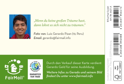 Fair Trade Photo Greeting Card Build, Colour image, Heart, Home, Move, Nest, New beginning, New home, New life, Peru, South America, Sweet, Welcome home, Wood Backside