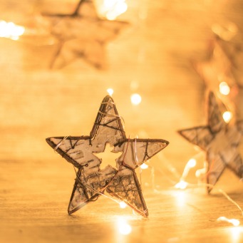 Fair Trade Photo Greeting Card Christmas, Light, Peru, Strar, Wood