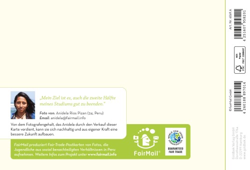 Fair Trade Photo Greeting Card Balance, Emotions, Enjoy, Joy, Laughing, Meditating, Nature, Perspective, Spirituality, Stone, Working Backside