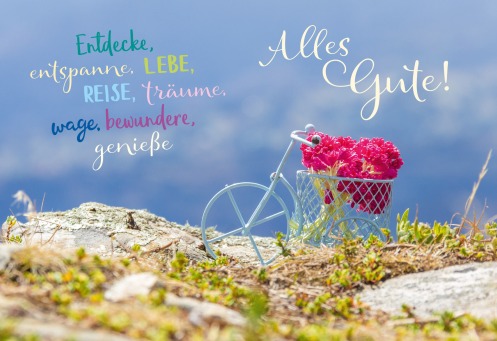 Fair Trade Photo Greeting Card Adventure, Bicycle, Birthday, Explore, Freedom, Friend, Friendship, Fun, Good luck, Good trip, Life, Travel, Travelling, Trip, Wish