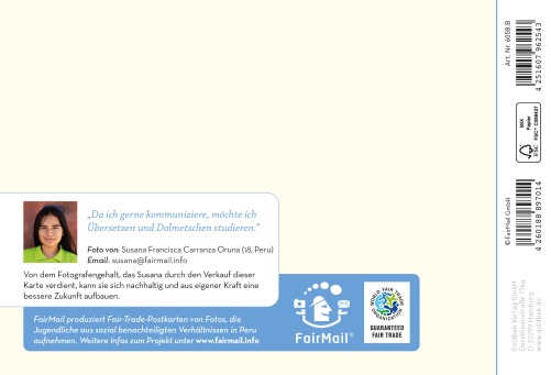 Fair Trade Photo Greeting Card Adventure, Bicycle, Birthday, Explore, Freedom, Friend, Friendship, Fun, Good luck, Good trip, Life, Travel, Travelling, Trip, Wish Backside