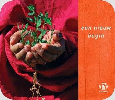 Fair Trade Photo Greeting Card Care, Caring, Colour image, Day, Environment, Friendship, Giving, Green, Growth, Hand, Moving, Nature, Outdoor, Peru, Plant, Red, Responsibility, South America, Spirituality, Spring, Sustainability, Trust, Values, Vertical, Wellness