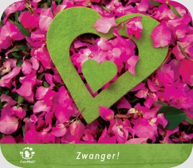 Fair Trade Photo Greeting Card Birth, Colour image, Flower, Green, Heart, Horizontal, Love, New baby, Peru, Pink, Pregnant, South America, Valentines day