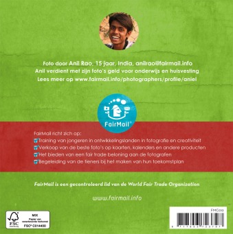 Fair Trade Photo Greeting Card Asia, Closeup, Colour image, Heart, Horizontal, India, Letter, Love, Red Backside