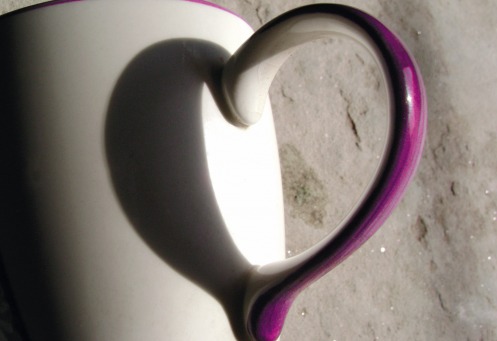 Fair Trade Photo Greeting Card Artistic, Artistique, Asia, Colour image, Cup, Heart, Horizontal, India, Light, Love, Shadow, White