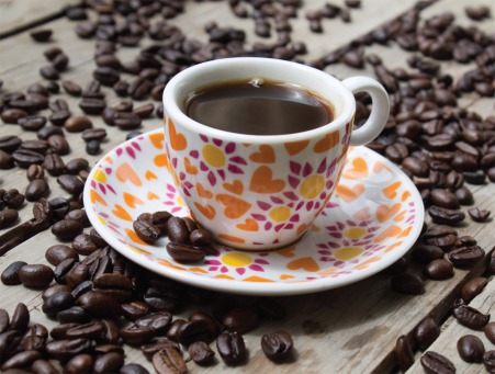 Fair Trade Photo Greeting Card Closeup, Coffee, Colour image, Cup, Food and alimentation, Peru, South America