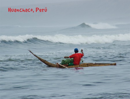 Fair Trade Photo Greeting Card Colour image, Fisheries, Fisherman, Fishing, Fishing boat, Horizontal, Peru, Sea, South America