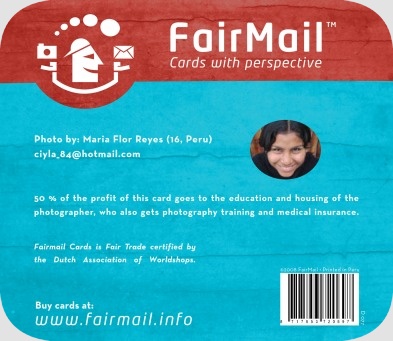 Fair Trade Photo Greeting Card Agriculture, Colour image, Colourful, Fair trade, Food and alimentation, Fullframe, Horizontal, Market, Peru, South America Backside