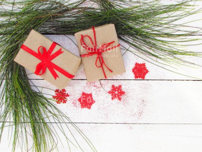 Fair Trade Photo Branch, Christmas, Colour image, Gift, Green, Horizontal, Indoor, Peru, Red, Seasons, South America, Star, Table, White, Winter, Wood