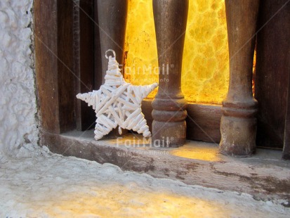 Fair Trade Photo Christmas, Closeup, Colour image, Horizontal, Light, New Year, Peru, South America, Star, White, Window