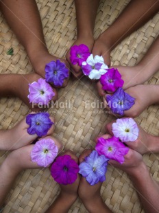 Fair Trade Photo Birthday, Circle, Colour image, Cooperation, Flower, Friendship, Hand, Peru, Round, South America, Vertical