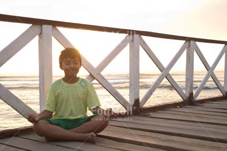 Fair Trade Photo 10-15 years, Colour image, Horizontal, Latin, One boy, Outdoor, Peace, People, Peru, South America, Wellness, Yoga