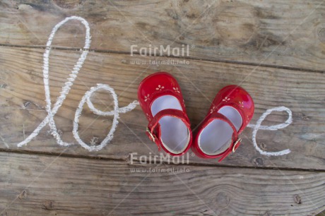 Fair Trade Photo Birth, Colour image, Horizontal, Letter, Love, New baby, Peru, Shoe, South America, Wood