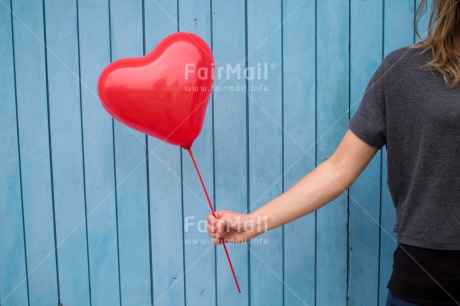 Fair Trade Photo Balloon, Colour image, Heart, Horizontal, Love, One girl, People, Peru, Red, South America, Valentines day