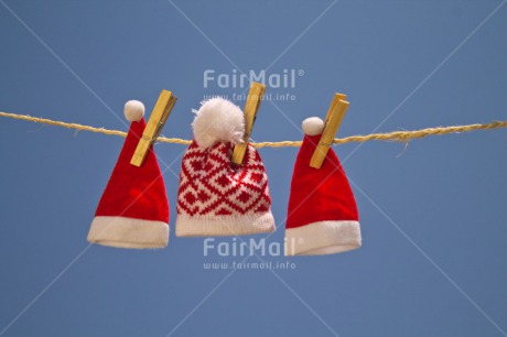 Fair Trade Photo Christmas, Colour image, Hat, Horizontal, Peru, Seasons, Sky, South America, Washingline, Winter, Wool