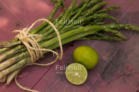 Fair Trade Photo Artistique, Asparagus, Colour image, Food and alimentation, Fruits, Green, Health, Horizontal, Lemon, Peru, South America, Wellness