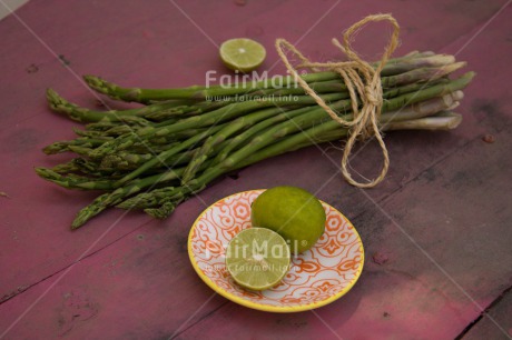 Fair Trade Photo Artistique, Asparagus, Colour image, Food and alimentation, Fruits, Green, Health, Horizontal, Lemon, Peru, South America, Wellness