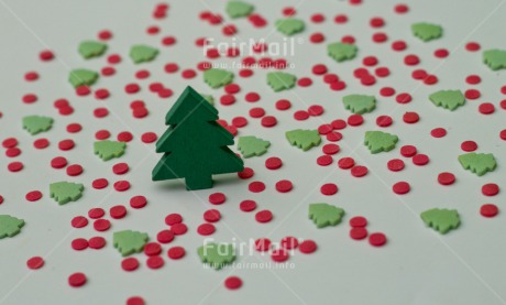 Fair Trade Photo Christmas, Colour image, Green, Horizontal, Peru, Red, South America, Sweets, Tree, White