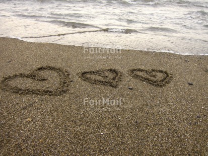 Fair Trade Photo Beach, Colour image, Day, Heart, Horizontal, Love, Marriage, Outdoor, Peru, Sand, Sea, South America, Valentines day