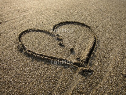 Fair Trade Photo Beach, Colour image, Day, Heart, Horizontal, Love, Marriage, Outdoor, Peru, Sand, South America, Valentines day