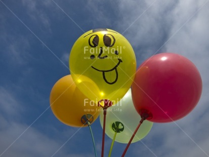Fair Trade Photo Balloon, Colour image, Day, Horizontal, Invitation, Outdoor, Party, Peru, Seasons, Sky, Smile, South America, Summer