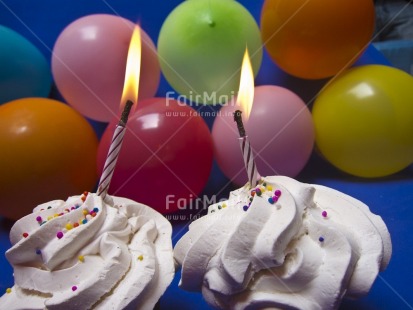 Fair Trade Photo Balloon, Birthday, Candle, Colour image, Horizontal, Indoor, Multi-coloured, Peru, South America, Sweets, Tabletop