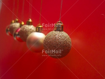 Fair Trade Photo Christmas, Christmas ball, Colour image, Gold, Horizontal, Indoor, Peru, Red, South America, Studio, Tabletop