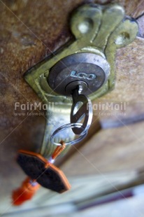 Fair Trade Photo Colour image, Door, Key, New home, Peru, South America, Vertical