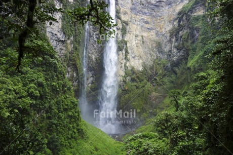 Fair Trade Photo Colour image, Day, Green, Horizontal, Nature, Outdoor, Peru, Scenic, South America, Travel, Waterfall