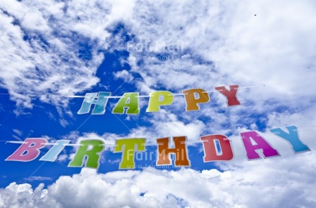 Fair Trade Photo Birthday, Clouds, Colour image, Day, Horizontal, Letter, Multi-coloured, Outdoor, Peru, Sky, South America