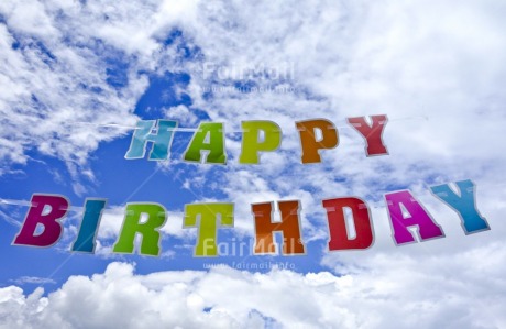 Fair Trade Photo Birthday, Clouds, Colour image, Day, Horizontal, Letter, Multi-coloured, Outdoor, Peru, Sky, South America