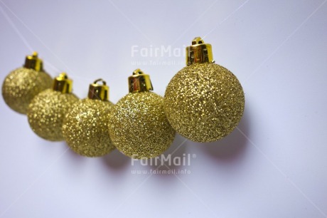 Fair Trade Photo Christmas, Christmas ball, Colour image, Gold, Horizontal, Indoor, Peru, South America, Studio, White