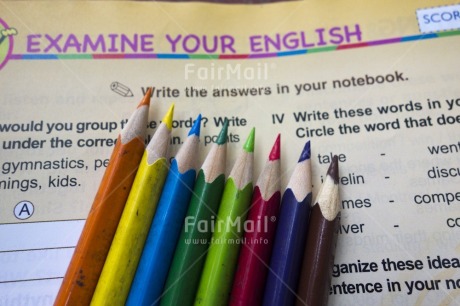 Fair Trade Photo Colour image, Colourful, Education, Exams, Good luck, Horizontal, Letter, Multi-coloured, Pencil, Peru, South America