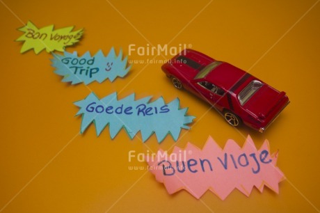 Fair Trade Photo Car, Colour image, Good trip, Horizontal, Letter, Peru, South America, Studio, Transport